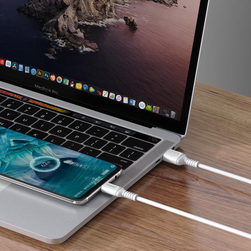 KAKUSIGA καλώδιο micro USB σε USB KSC-805, 2.4A, 480Mbps, 1m, λευκό - Image 2