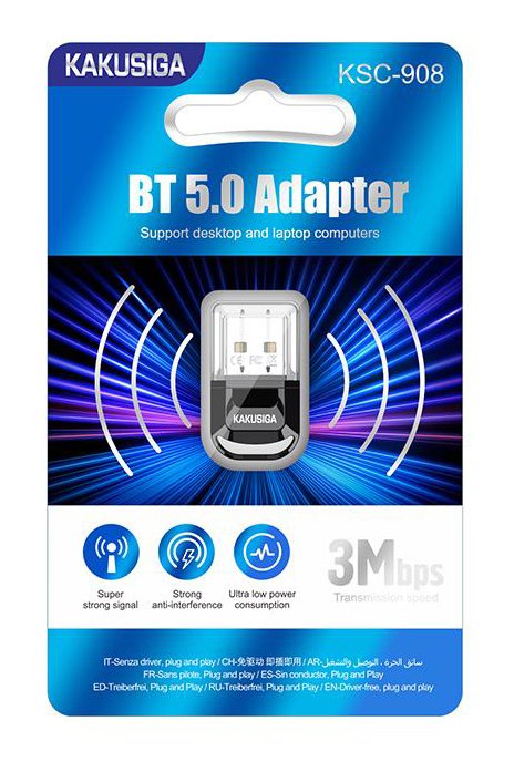 KAKUSIGA USB αντάπτορας Bluetooth 5.0 KSC-908, μαύρος - Image 5