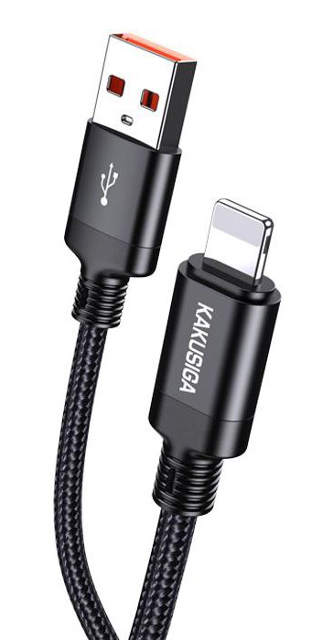 KAKUSIGA καλώδιο Lightning σε USB KSC-970, 3A, 480Mbps, 1m, μαύρο