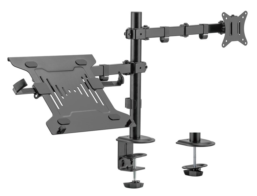 BRATECK βάση γραφείου οθόνης LDT66-C024ML, 17-32", έως 9kg, με θέση για laptop