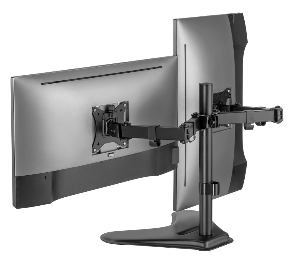 BRATECK βάση γραφείου για 2x οθόνες LDT66-T024, 17-32", έως 9kg - Image 2