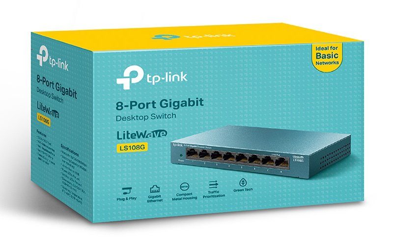 TP-LINK Desktop Switch LS108G, 8-port 10/100/1000Mbps, Ver. 1.0 - Image 7
