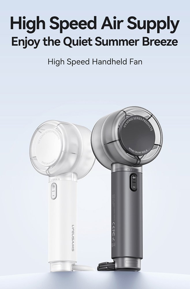 USAMS φορητός ανεμιστήρας LU01 με 5 ταχύτητες, 2000mAh, ροζ - Image 2