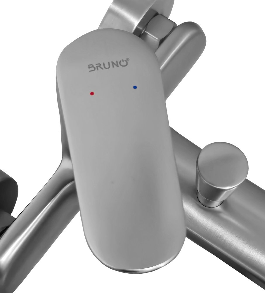 BRUNO μπαταρία τοίχου μπάνιου M31570-235C, αναμεικτική, ασημί - Image 4