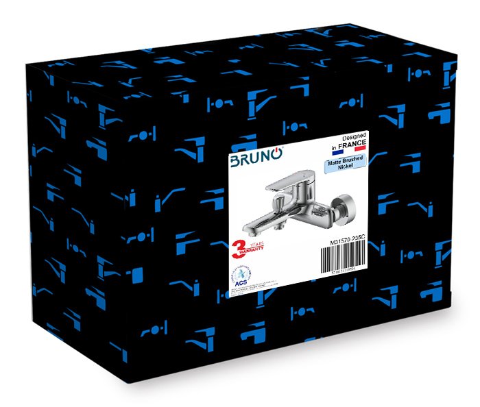 BRUNO μπαταρία τοίχου μπάνιου M31570-235C, αναμεικτική, ασημί - Image 7