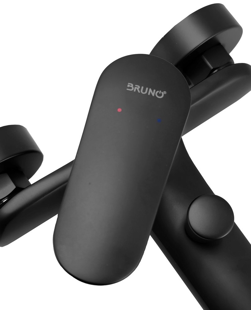 BRUNO μπαταρία τοίχου μπάνιου M31570-235H, αναμεικτική, μαύρη - Image 4