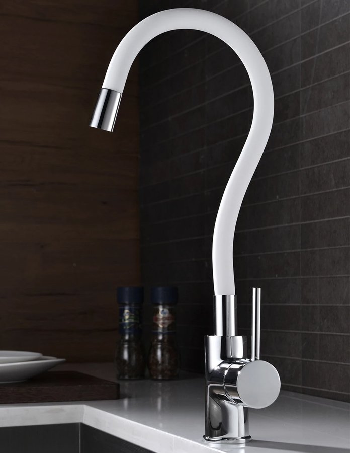 BRUNO μπαταρία πάγκου κουζίνας M54804-006C-S626, εύκαμπτη, αναμεικτική, λευκή - Image 2