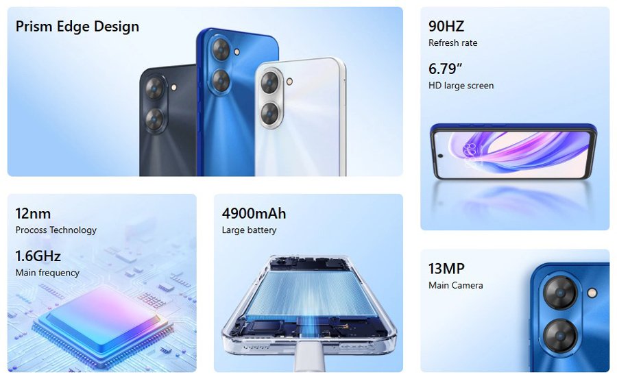 MEIZU smartphone Mblu 21, 6.79", 6/128GB, 4900mAh, μαύρο - Image 2