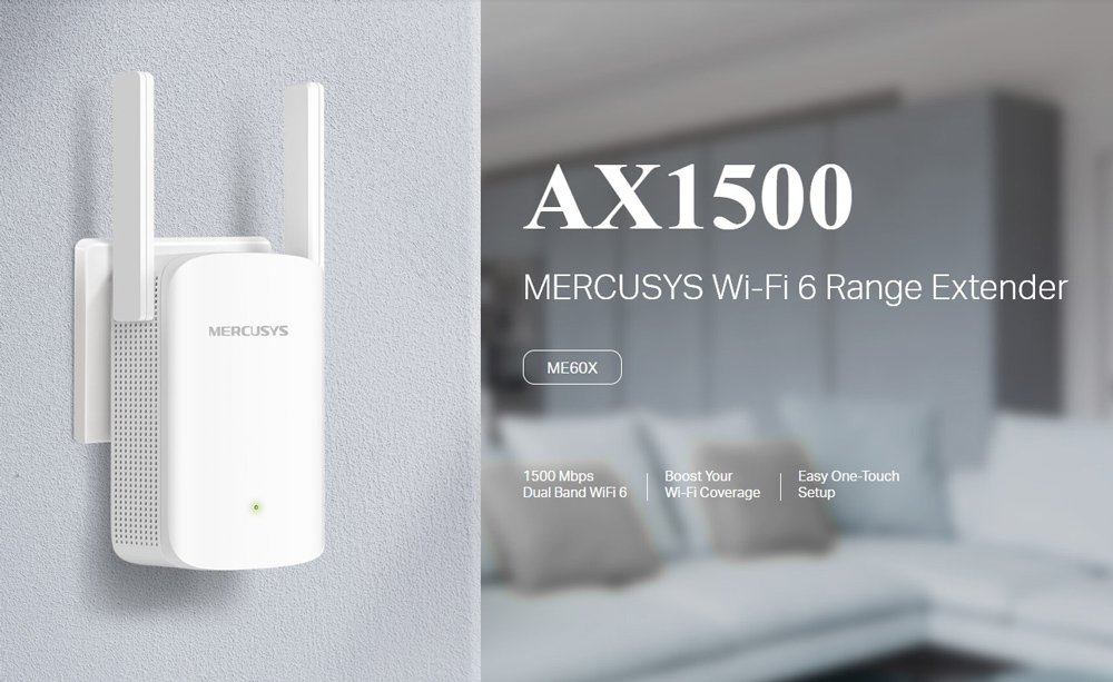 MERCUSYS range extender ME60X, WiFi 6, 1500Mbps AX1500, Ver. 1.0 - Image 2