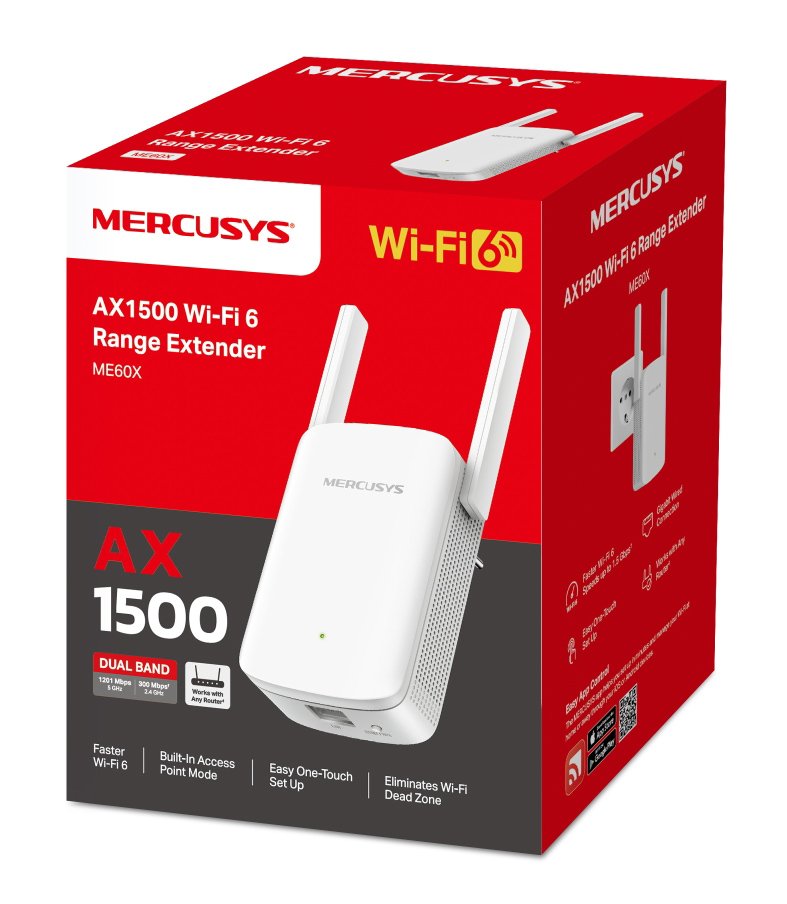 MERCUSYS range extender ME60X, WiFi 6, 1500Mbps AX1500, Ver. 1.0 - Image 8