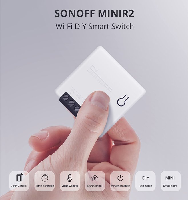 SONOFF Smart διακόπτης MINIR2, two-way, WiFi - Image 2