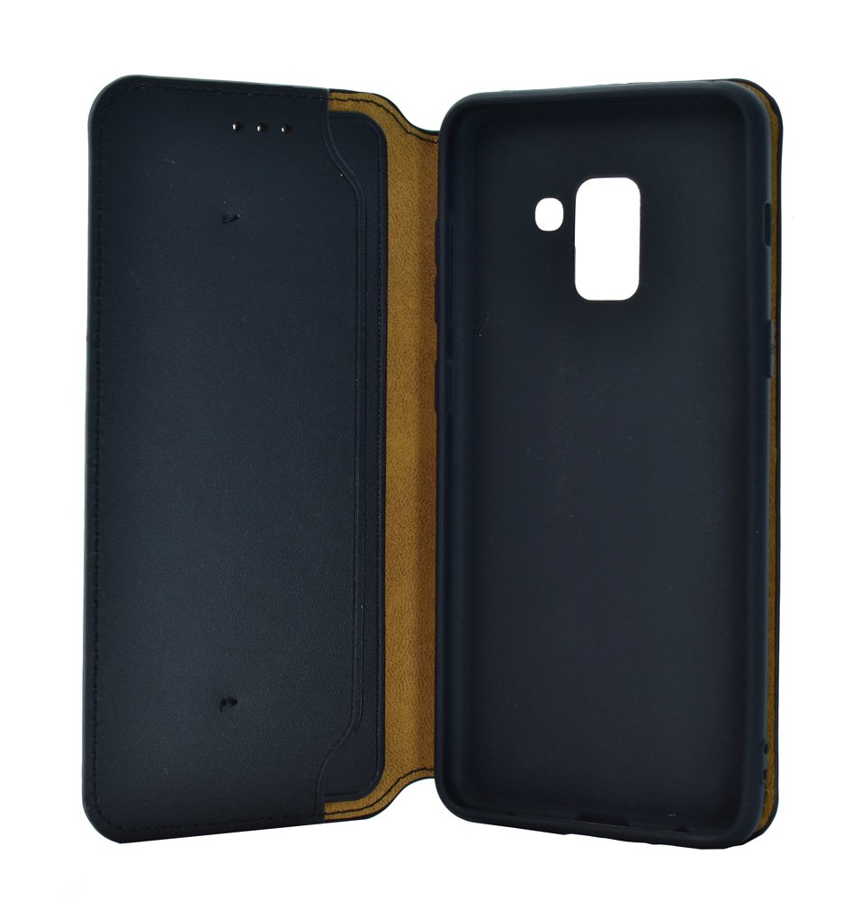 POWERTECH Θήκη Slim Leather για Samsung A5 2018, μαύρη - Image 3