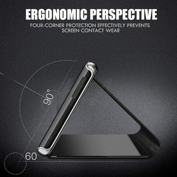 POWERTECH θήκη Clear View MOB-1663 για iPhone 13 Pro Max, μαύρη - Image 2