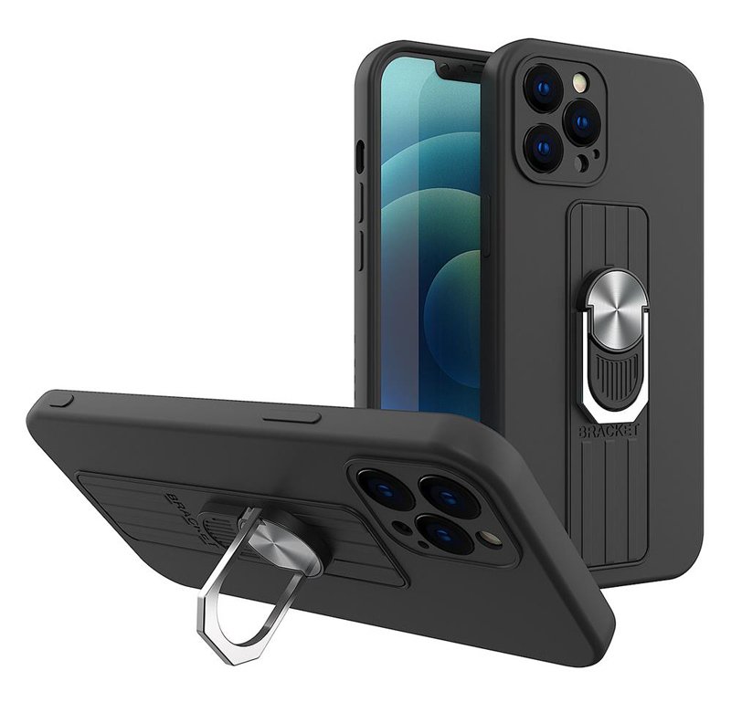 POWERTECH θήκη Ring MOB-1678 για iPhone 13 Pro, μαύρη - Image 2