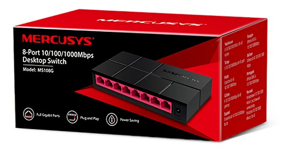 MERCUSYS Desktop Switch MS108G, 8x 10/100/1000 Mbps, Ver. 1 - Image 4