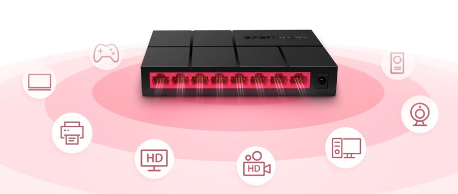 MERCUSYS Desktop Switch MS108G, 8x 10/100/1000 Mbps, Ver. 1 - Image 6