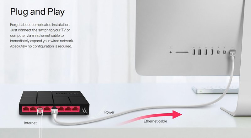 MERCUSYS Desktop Switch MS108G, 8x 10/100/1000 Mbps, Ver. 1 - Image 8