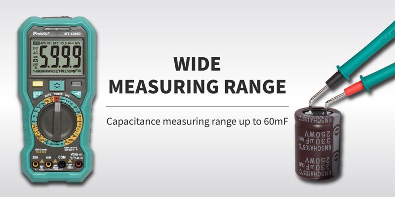 PROSKIT ψηφιακό πολύμετρο MT-1280D, 1000V DC, NVC, True RMS - Image 7