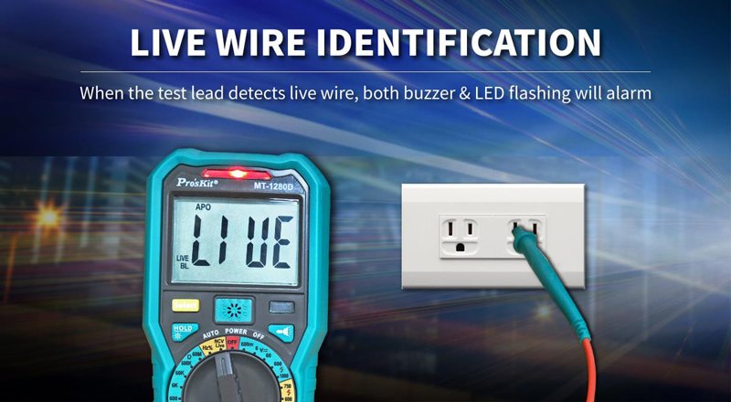 PROSKIT ψηφιακό πολύμετρο MT-1280D, 1000V DC, NVC, True RMS - Image 10
