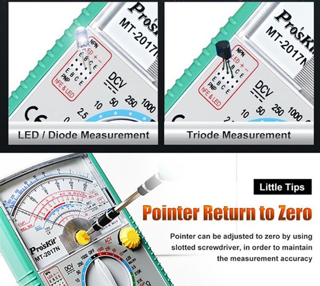 PROSKIT αναλογικό πολύμετρο MT-2017N, DCV, ACV - Image 7