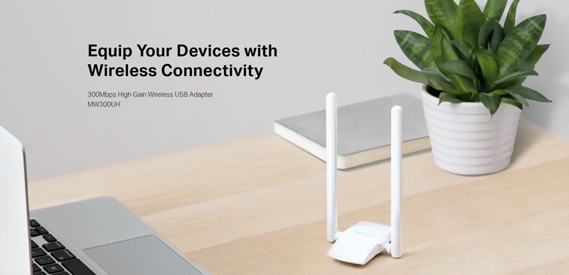 MERCUSYS ασύρματος USB αντάπτορας δικτύου MW300UH, 300Mbps, Ver. 1 - Image 2