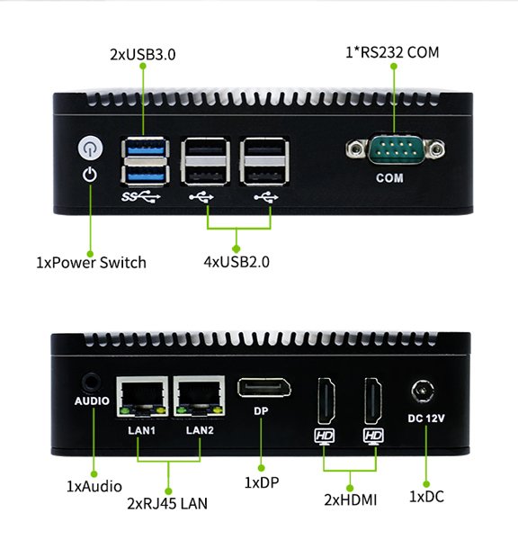 POWERTECH VPN/Firewall mini PC N5 Plus, 8GB/128GB M.2 Kingston, AMI UEFI - Image 4