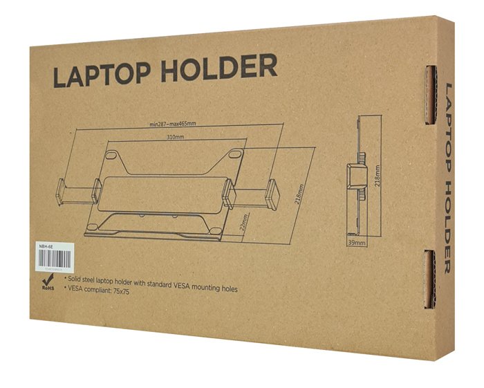 BRATECK βάση laptop NBH-6E για βάση οθονών, VESA 75x75, 11.6-17.3", γκρι - Image 7