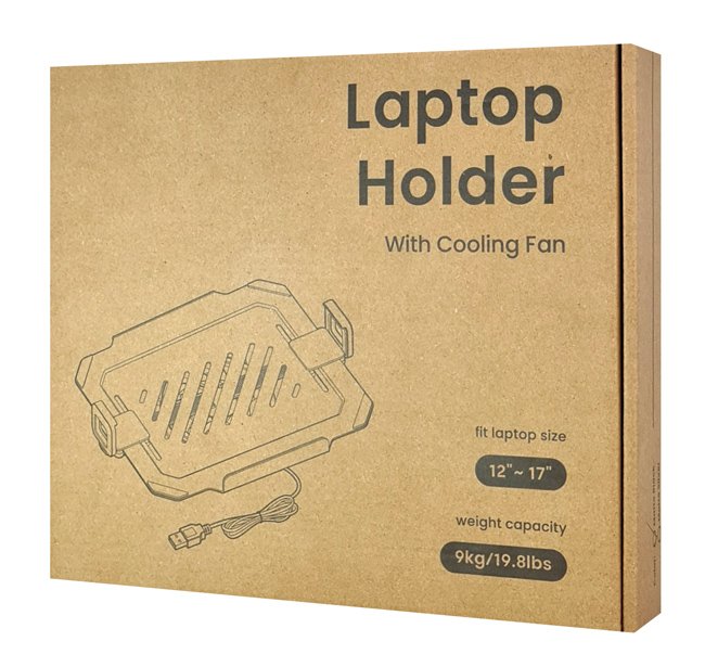 BRATECK βάση & ψύξη laptop NBH-8GL για βάση VESA, RGB, έως 17", μαύρη - Image 7