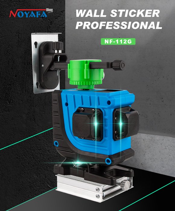 NOYAFA γραμμικό αλφάδι laser NF-112G, με πράσινη δέσμη 12 ακτίνων 3D - Image 2