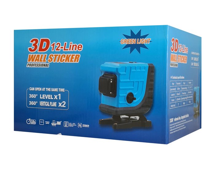 NOYAFA γραμμικό αλφάδι laser NF-112G, με πράσινη δέσμη 12 ακτίνων 3D - Image 5