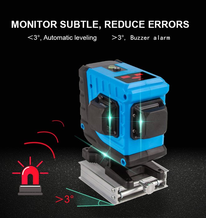 NOYAFA γραμμικό αλφάδι laser NF-112G, με πράσινη δέσμη 12 ακτίνων 3D - Image 10
