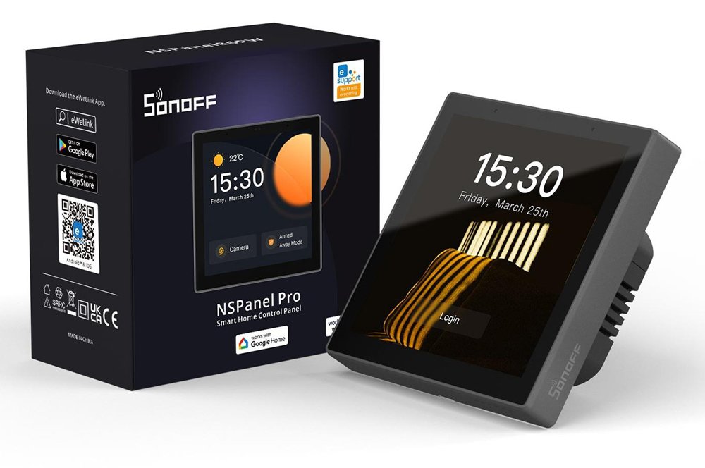 SONOFF smart panel ελέγχου NSPanel Pro, οθόνη αφής, Wi-Fi, Zigbee, μαύρο - Image 6