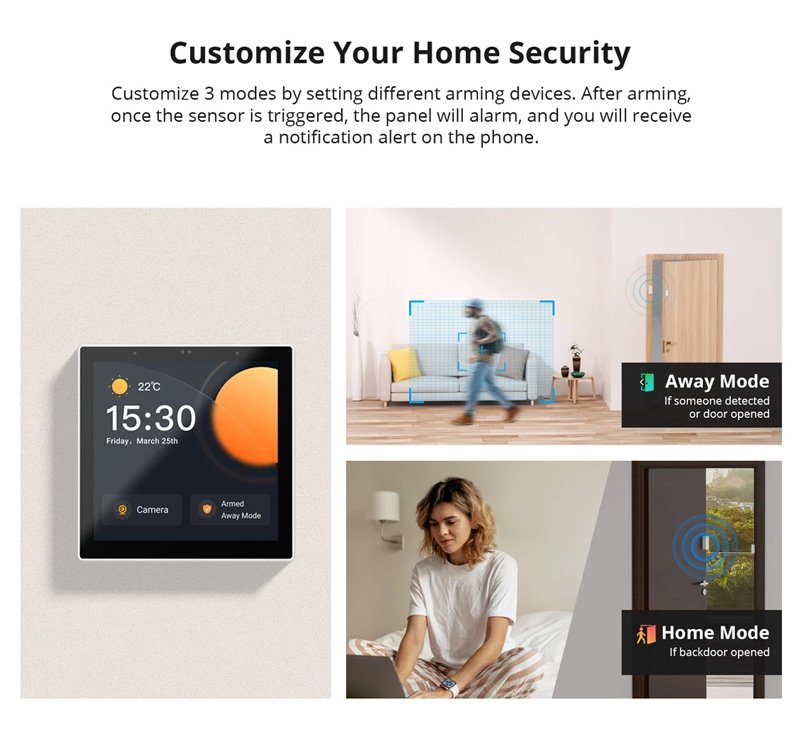 SONOFF smart panel ελέγχου NSPanel Pro, οθόνη αφής, Wi-Fi, Zigbee, λευκό - Image 10