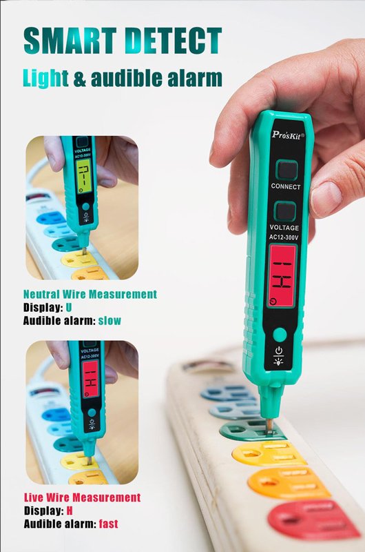 PROSKIT ανιχνευτής τάσης NT-320, 12V έως 300V, επαφής - Image 4
