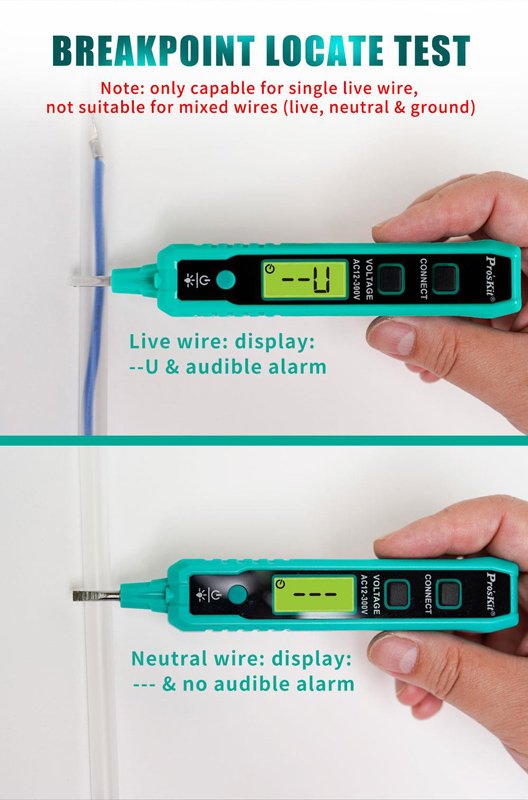 PROSKIT ανιχνευτής τάσης NT-320, 12V έως 300V, επαφής - Image 8
