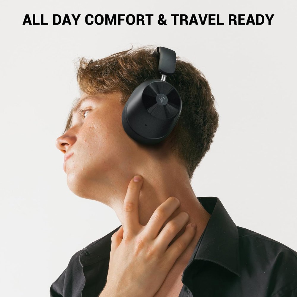 ONEODIO headphones Focus A5, ενσύρματα & ασύρματα, Hybrid ANC, 40mm, 600mAh, μαύρο - Image 6