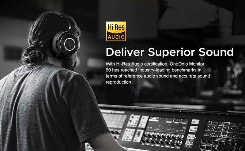 ONEODIO headset Monitor 60, 6.35mm & 3.5mm σύνδεση, Hi-Res, 50mm, μαύρο - Image 11