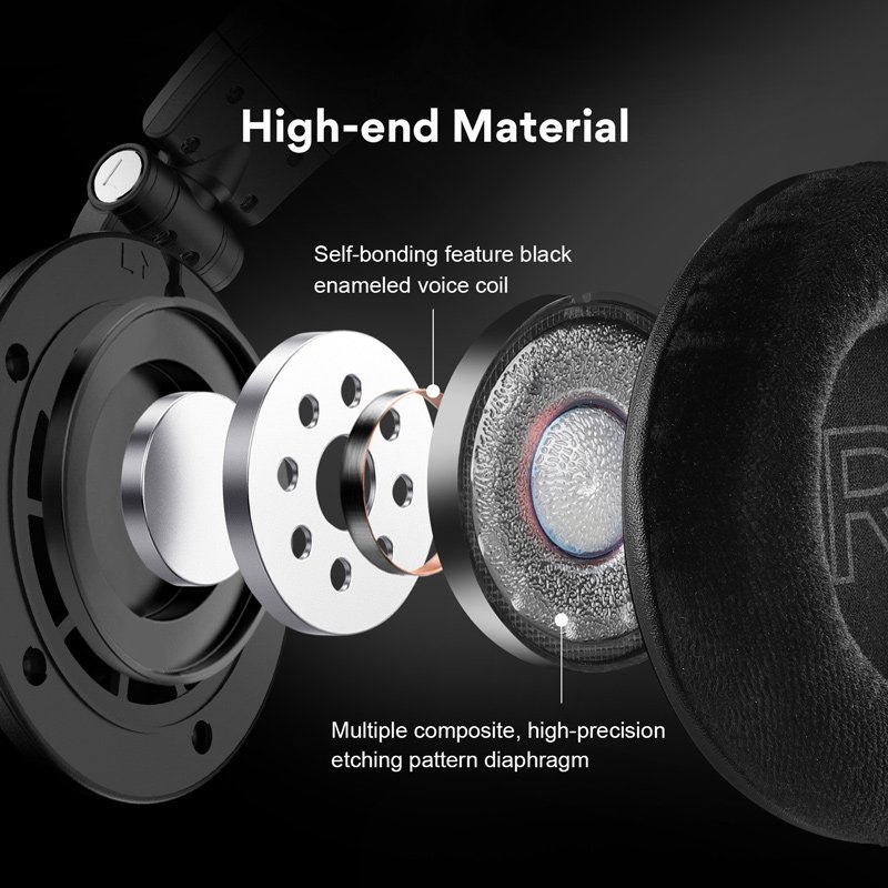 ONEODIO headset Monitor 80, 6.35mm & 3.5mm σύνδεση, Hi-Res, 40mm, μαύρο - Image 9