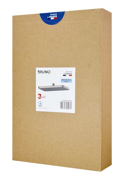 BRUNO κεφαλή ντους P25650YGNB, ορθογώνια, 34x22cm, ασημί - Image 4