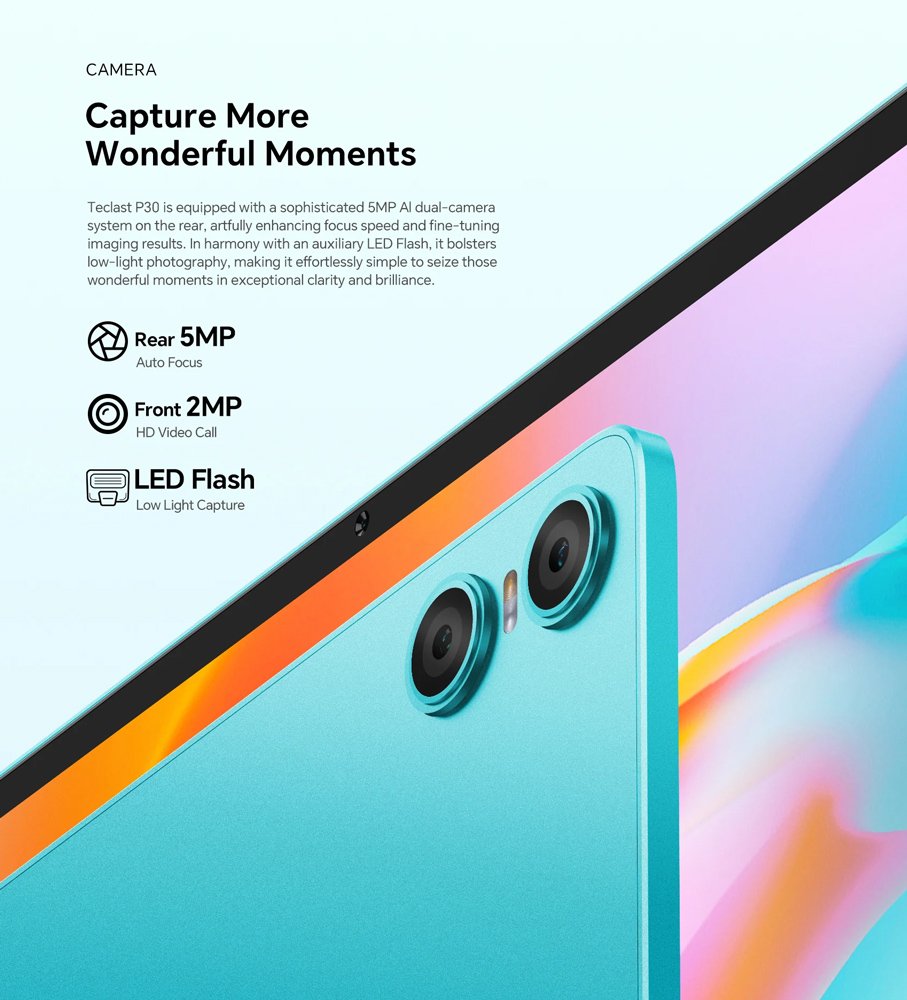 TECLAST tablet P30, 10.1", 4/128B, Android 14, 6000mAh, μπλε - Image 7