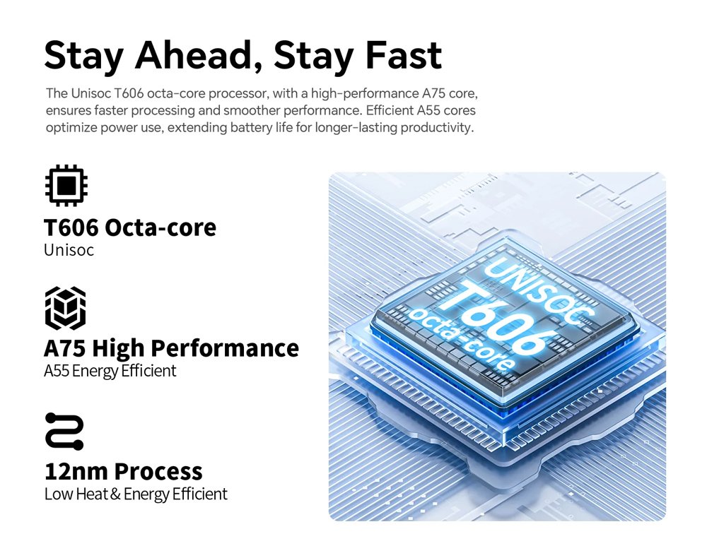 TECLAST tablet P50 2025, 11", 8/128GB, 4G, Android 15, 7000mAh, μπλε - Image 13