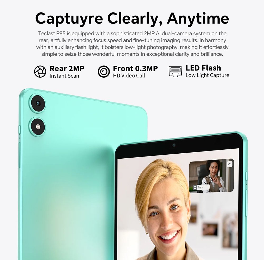 TECLAST tablet P85 2025, 8", 3/64GB, Android 15, 5000mAh, μπλε - Image 6
