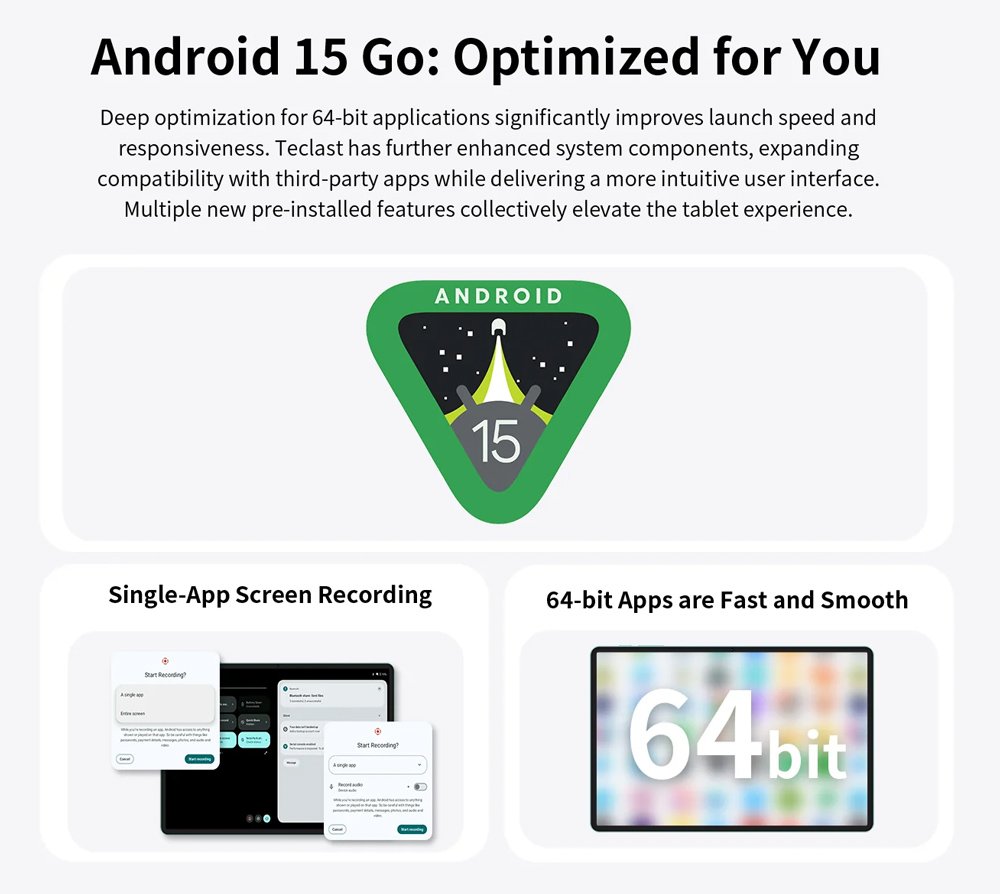TECLAST tablet P85 2025, 8", 3/64GB, Android 15, 5000mAh, μπλε - Image 16
