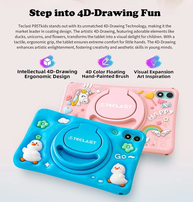 TECLAST tablet P85T Kids, 8" HD, 4/64GB, Android 14, 5000mAh, μπλε - Image 9