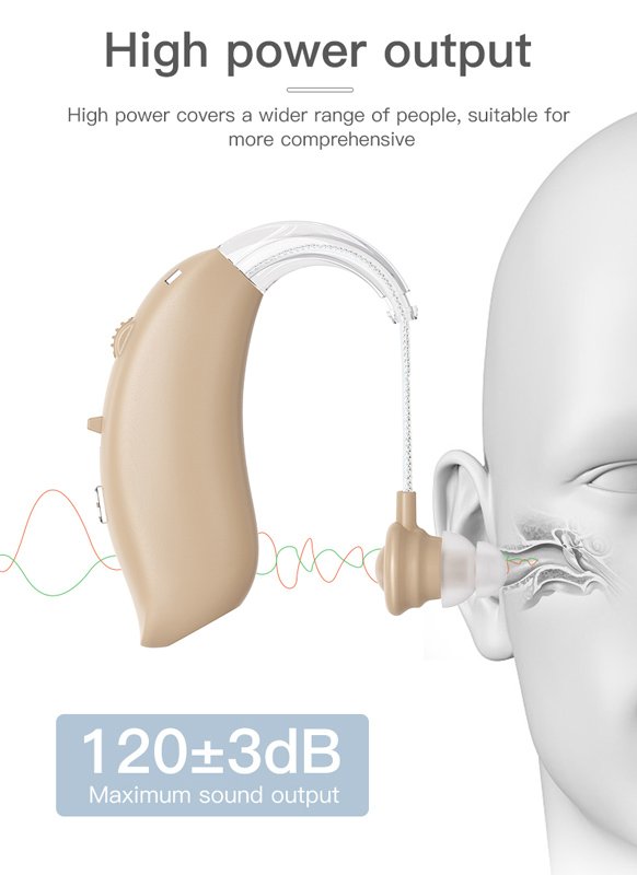 POWERTECH ακουστικό βαρηκοΐας PT-1095 με θήκη, επαναφορτιζόμενο, μπεζ - Image 2