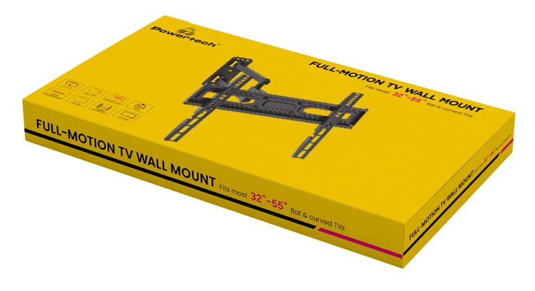 POWERTECH επιτοίχια βάση τηλεόρασης PT-1131, 32-55", έως 35kg, full motion - Image 6