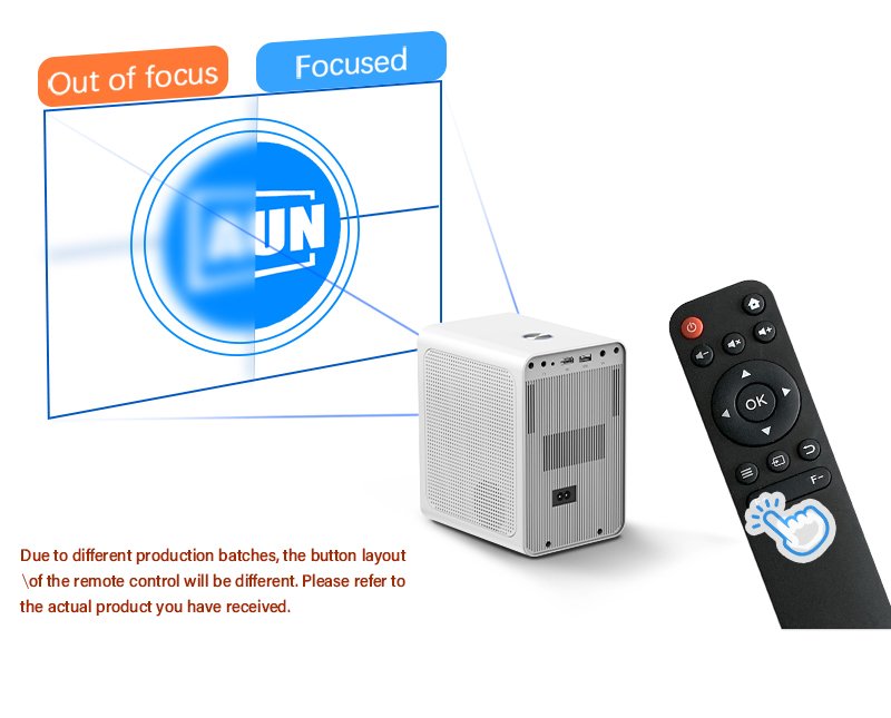 POWERTECH smart βιντεοπροβολέας PT-1306, 1080p, WiFi, 250 ANSI lumens, λευκός - Image 5