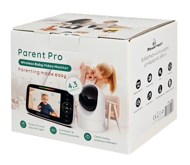 POWERTECH ενδοεπικοινωνία μωρού PT-1344 με κάμερα & οθόνη 4.3", 480p, PTZ - Image 7