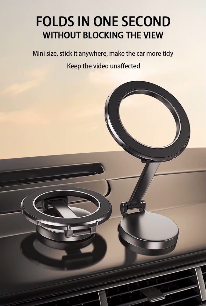 POWERTECH βάση smartphone αυτοκινήτου PT-1356 για ταμπλό, μαγνητική, μαύρη - Image 3