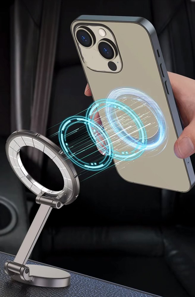 POWERTECH βάση smartphone αυτοκινήτου PT-1356 για ταμπλό, μαγνητική, μαύρη - Image 4